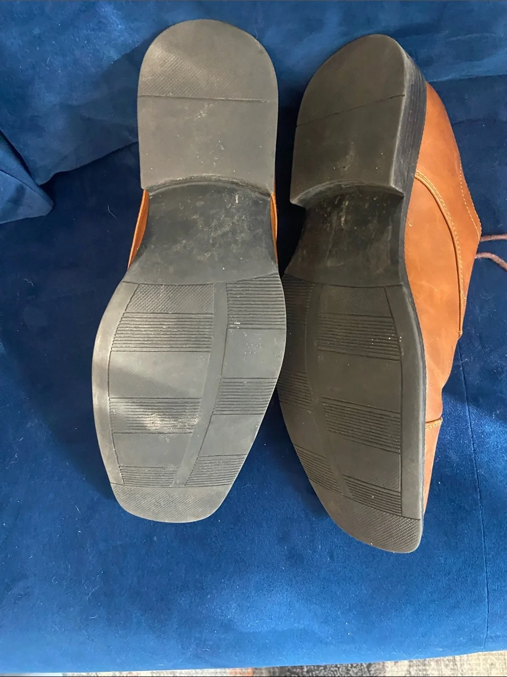 Alfani Brown Leather Cap-Toe Derby Shoes